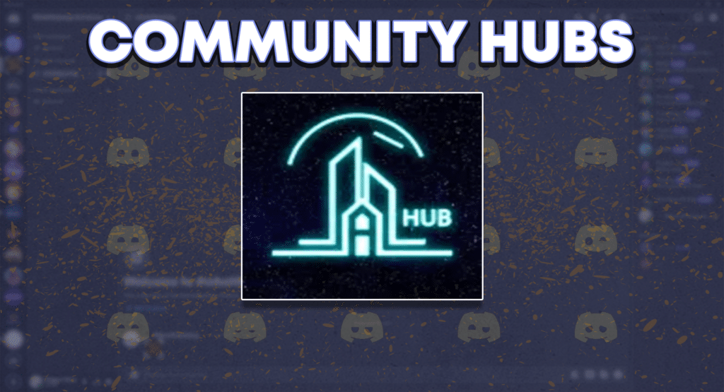 logo the community hubs Discord bot over the homescreen