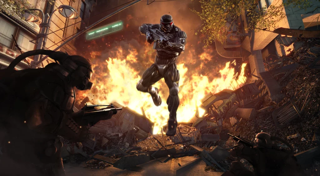 An armored guy leaps out of fire in biggest gaming leaks