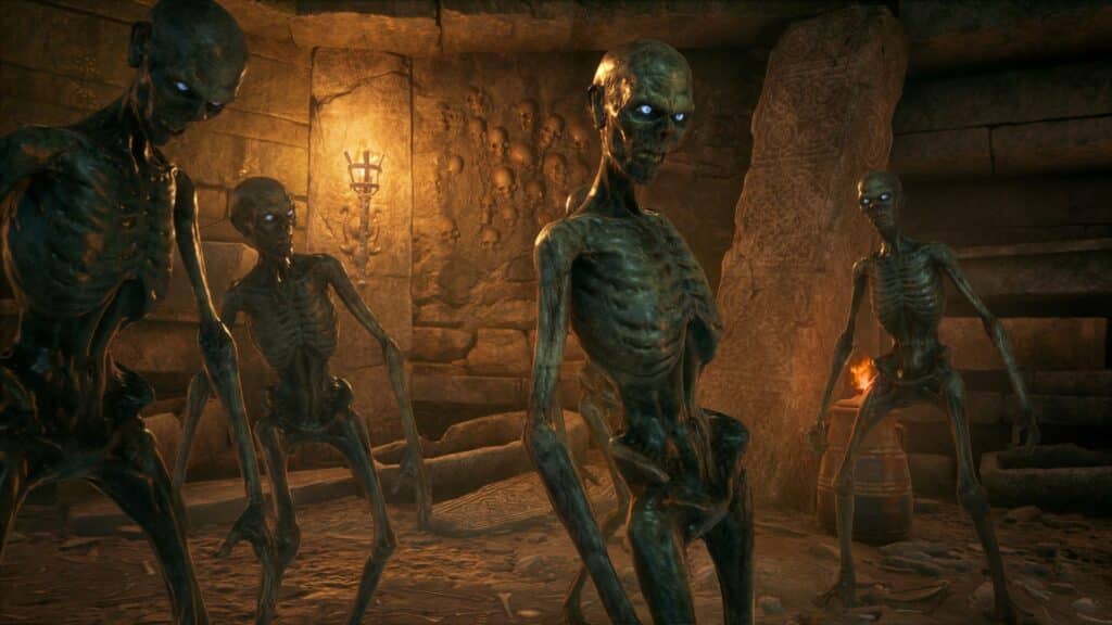 Image shows two menacing draugr