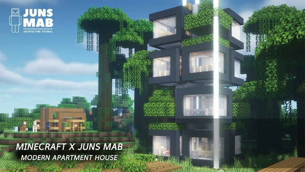 minecraft modern house tutorial