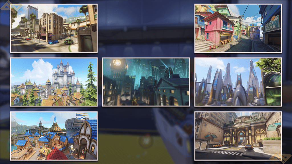 The 7 different Hybrid maps in Overwatch 2