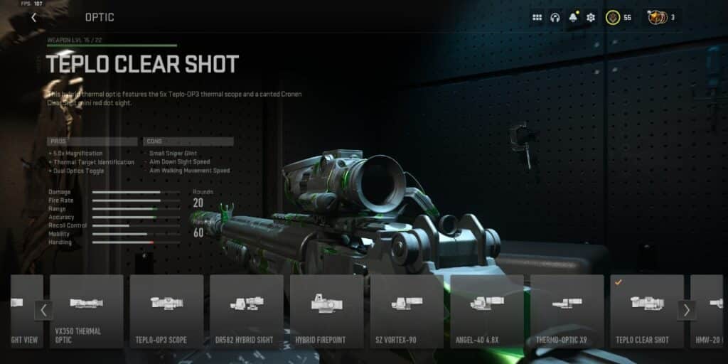 Optic: Teplo Clear Shot