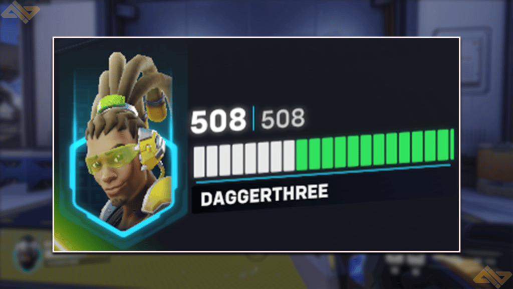 a photo of Lucio's health bar showing 508/508 with overhealth in Overwatch 2
