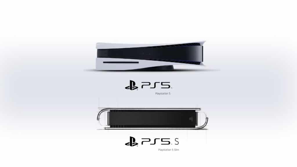PS5 vs PS5 slim Size comparison concept
