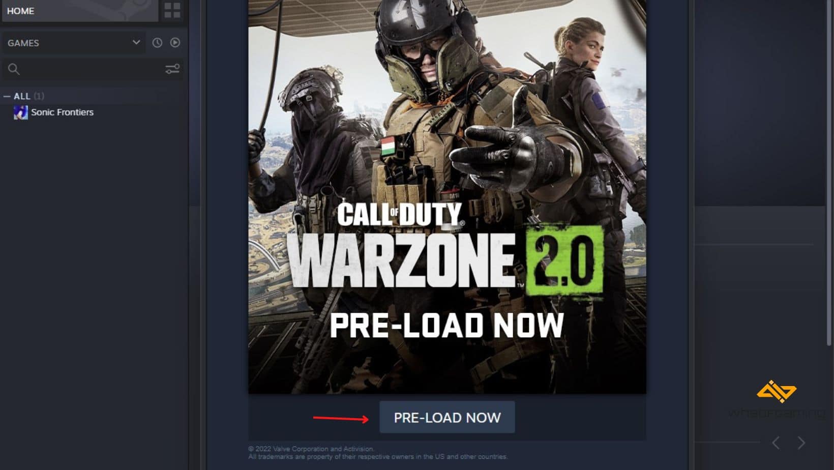 Preload Warzone 2 on Steam