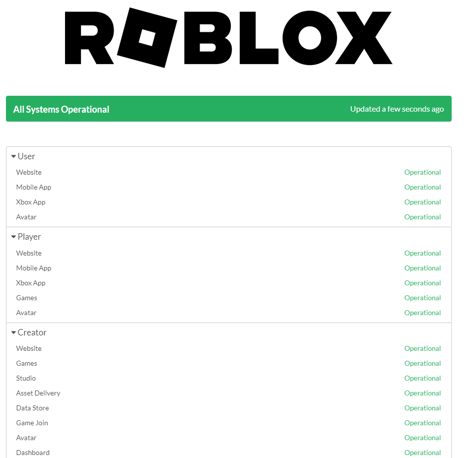 Roblox Server Status