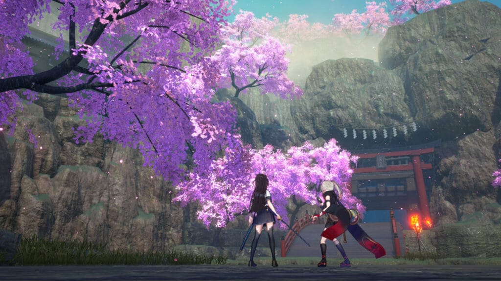 Samurai Maiden Screenshot featuring two characters
