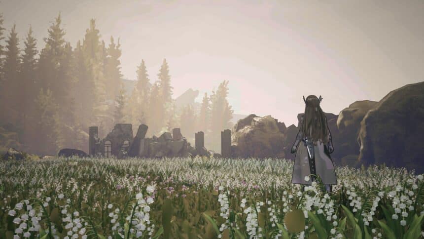 Valkyrie Elysium Screenshot featuring the world, and main character
