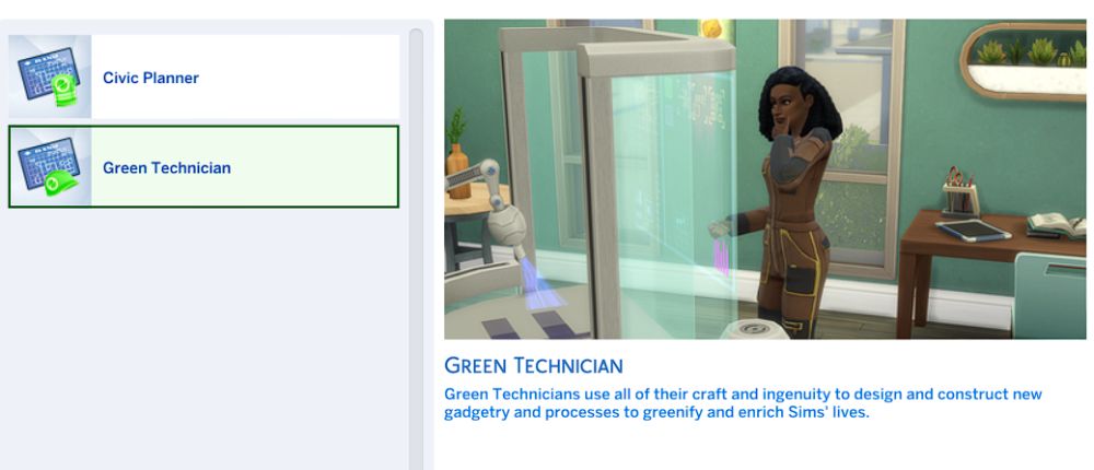 The Sims 4 Career Branch UI – civil designer