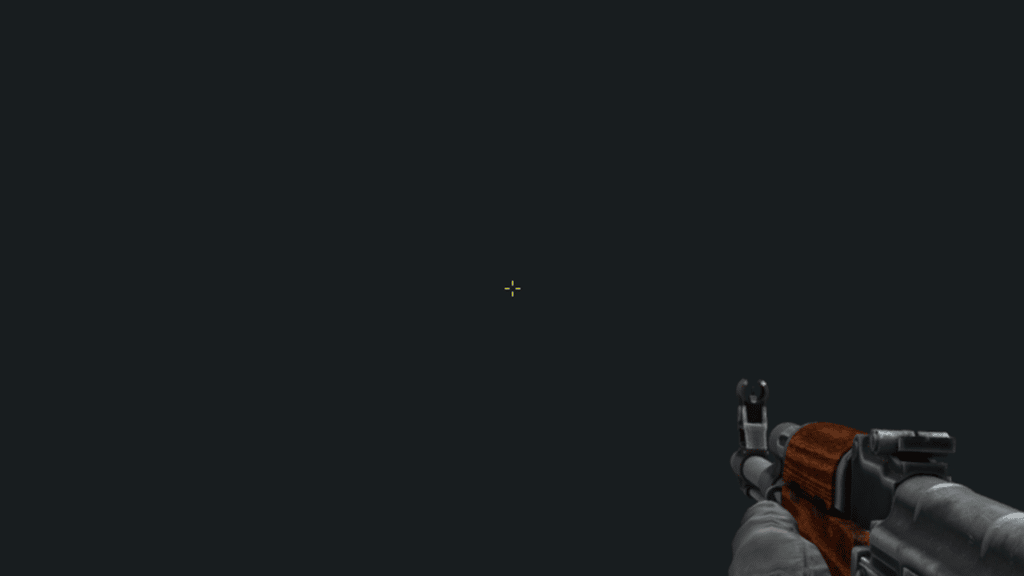 sh1ro's CS:GO crosshair settings on a black wall