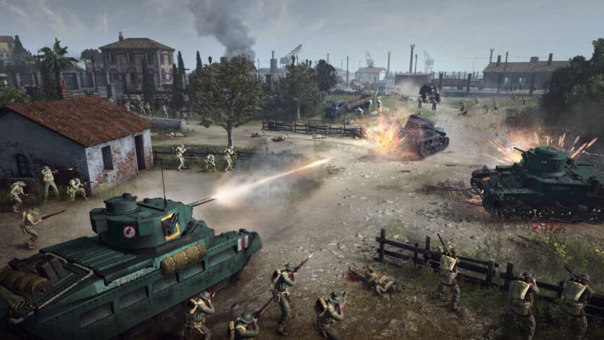Company of Heroes 3 Screenshot featuring combat gameplay
