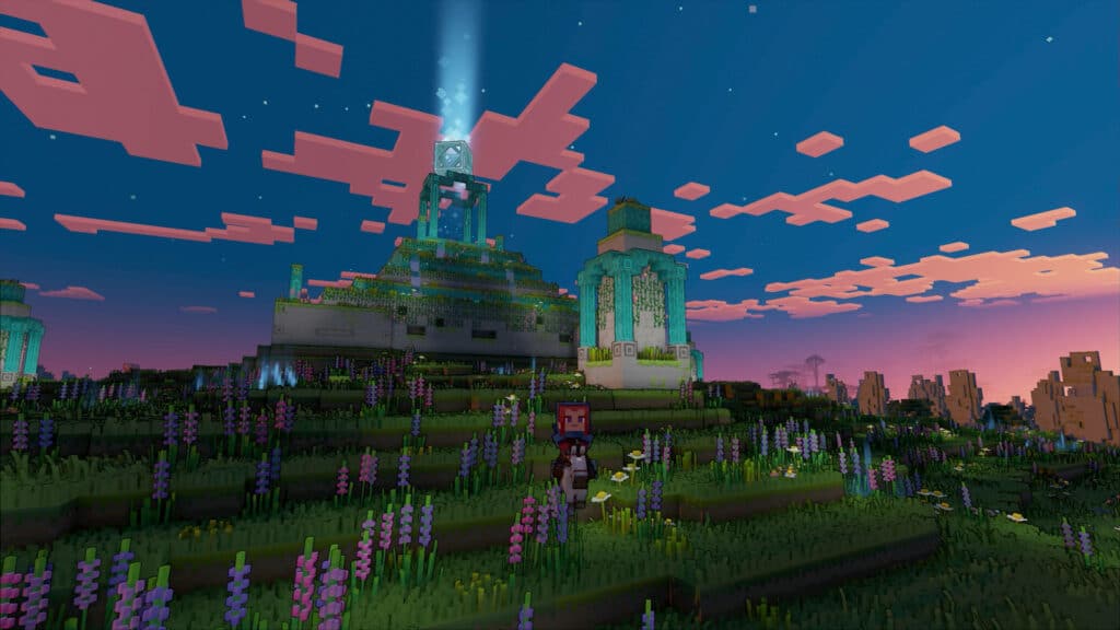 Image shows new art style of Minecraft Legends