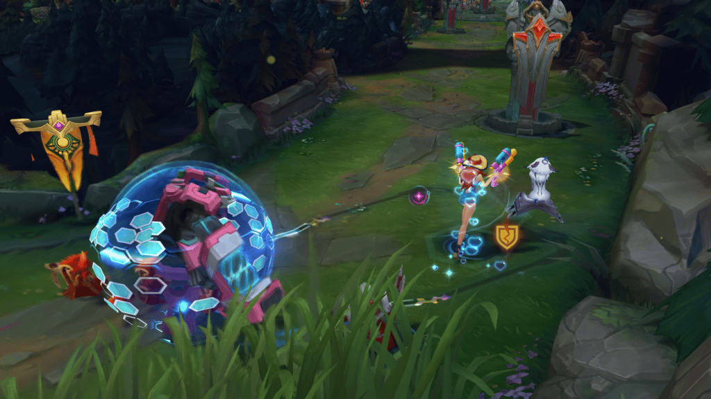 Sion catching Miss Fortune with Yuumi