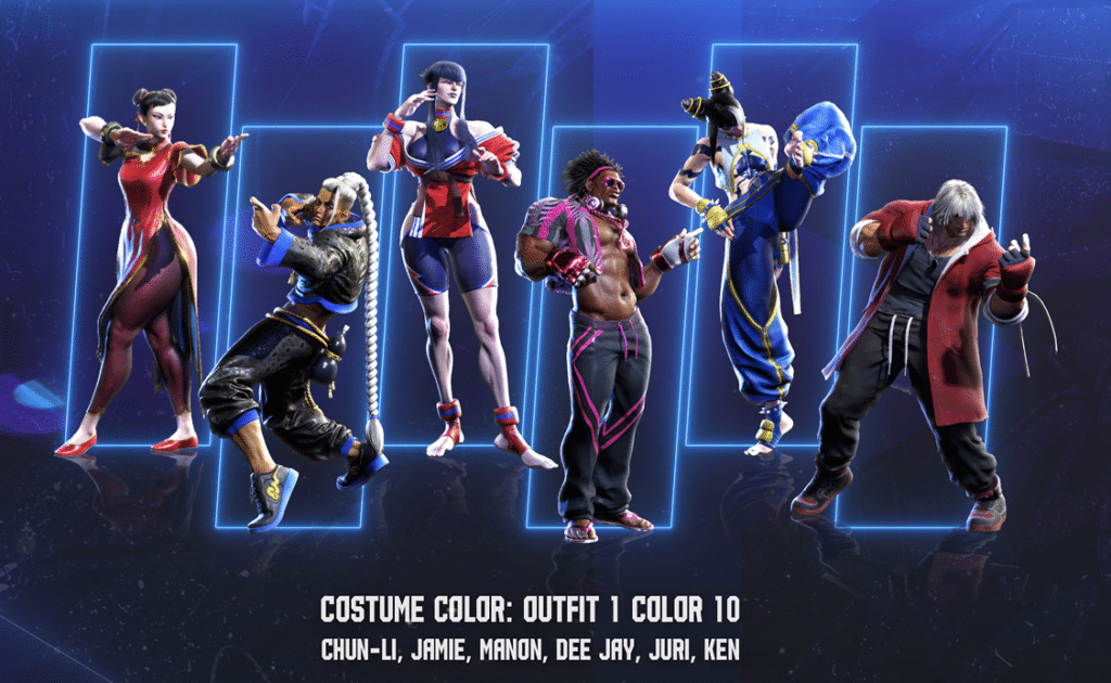 Street Fighter 6 Pre-Order Bonus Outfits for Chun-Li, Jamie, Manon, Dee Jay, Juri, Ken