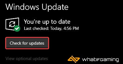 Windows Update > Check for updates