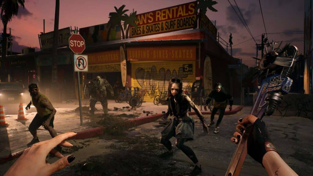 Image shows a fight with zombies