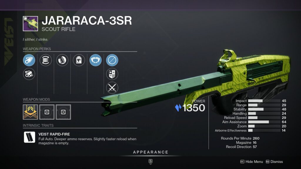 Destiny 2 Every new weapon in Season of the Seraph - Jararaca