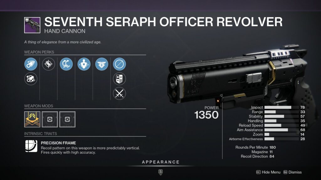 Destiny 2 Every new weapon in Season of the Seraph - Seventh Seraph Revolver