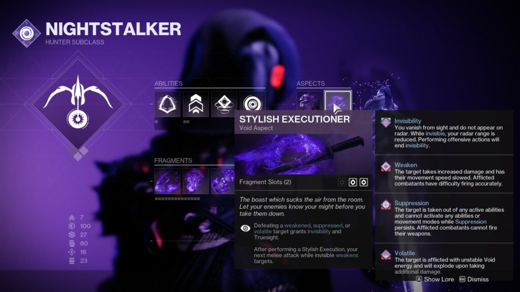 Void Hunter Stylish Executioner Aspect. 