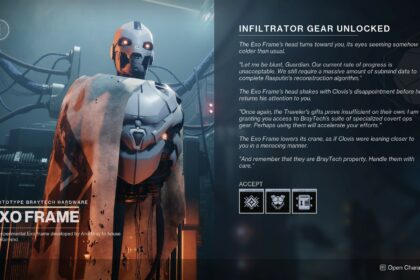Destiny 2 Infiltrator Gear Clovis Bray offering upgrades.