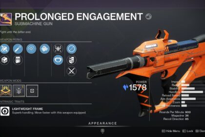 Destiny 2 Prolonged Engagement god roll weapon in inventory