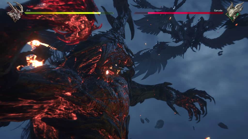 Image shows a Ifrit fight