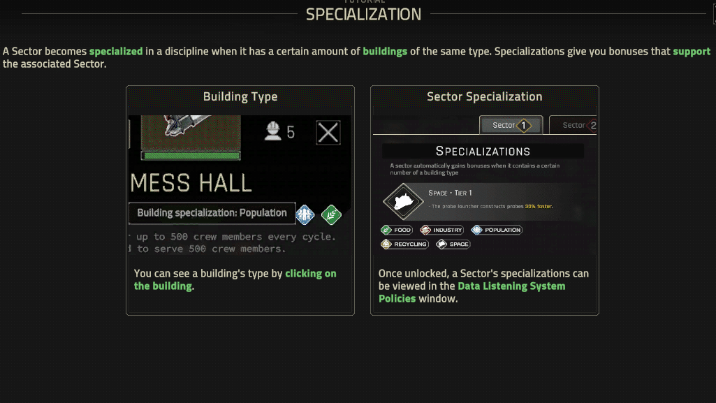 Specialization tutorial explanation