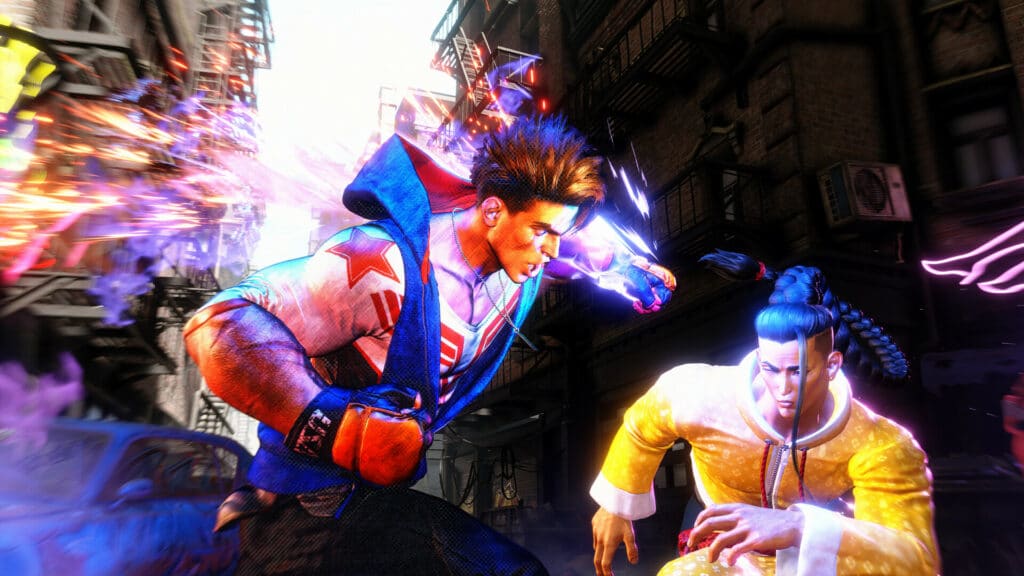 Image shows a fight between two Street Fighters