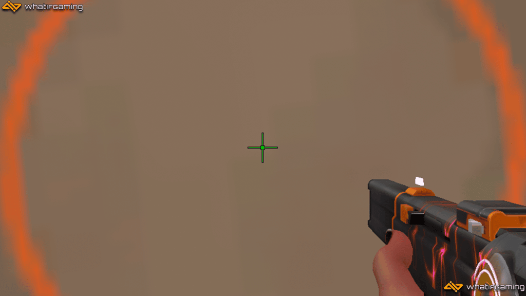 Showing off the 1-20-1-3 Valorant crosshair in the Range