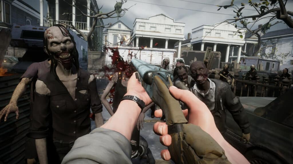 Best VR FPS Games - The Walking Dead: Saints and Sinners double barrel shotgun.