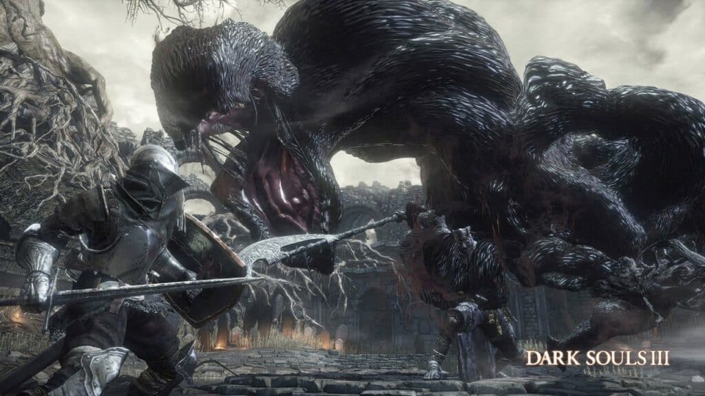 iudex gundyr, the first boss of dark souls 3 in his monstrous second phase