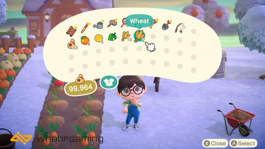 Harvesting in Animal Crossing