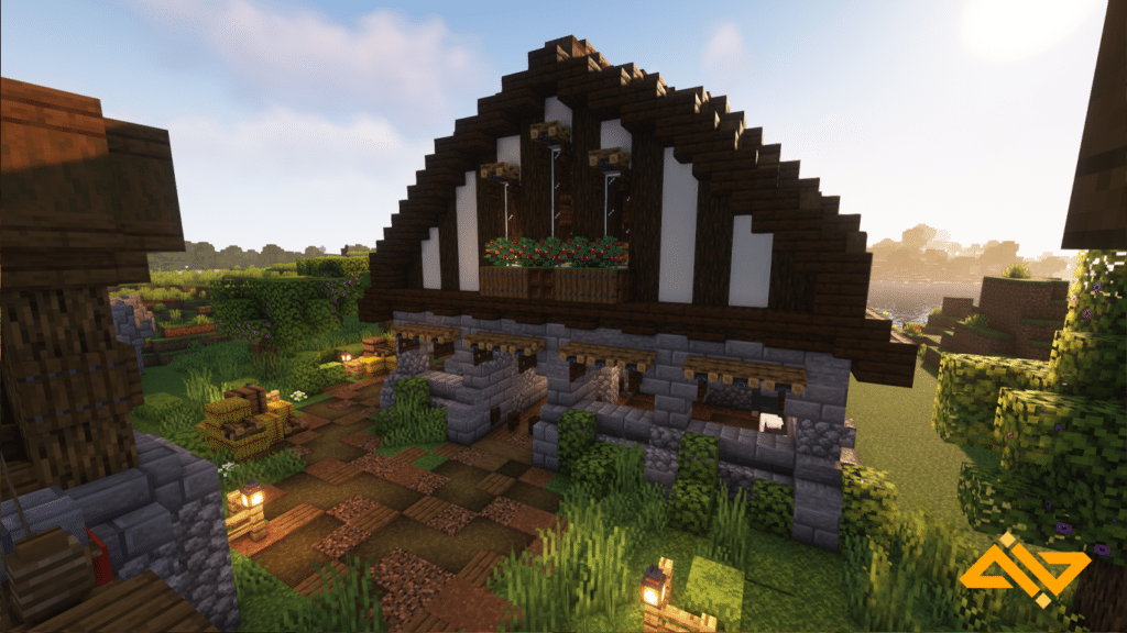 Tudor Minecraft Barn Idea