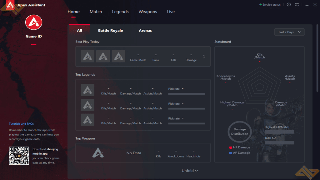 Using the Apex Assistant App to find out my most recent data.