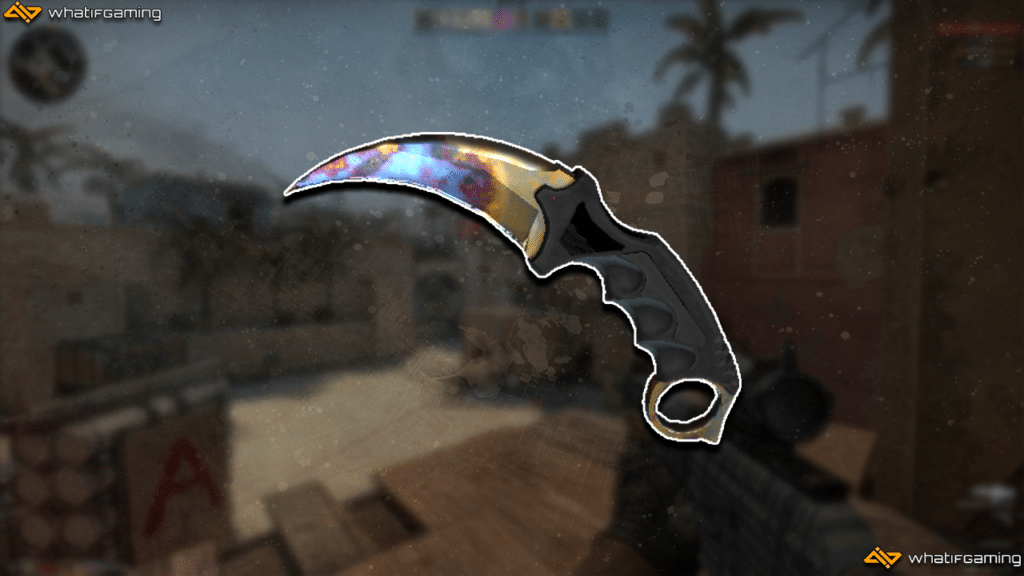 The most expensive CS:GO Weapon skin Karambit Case Hardened.