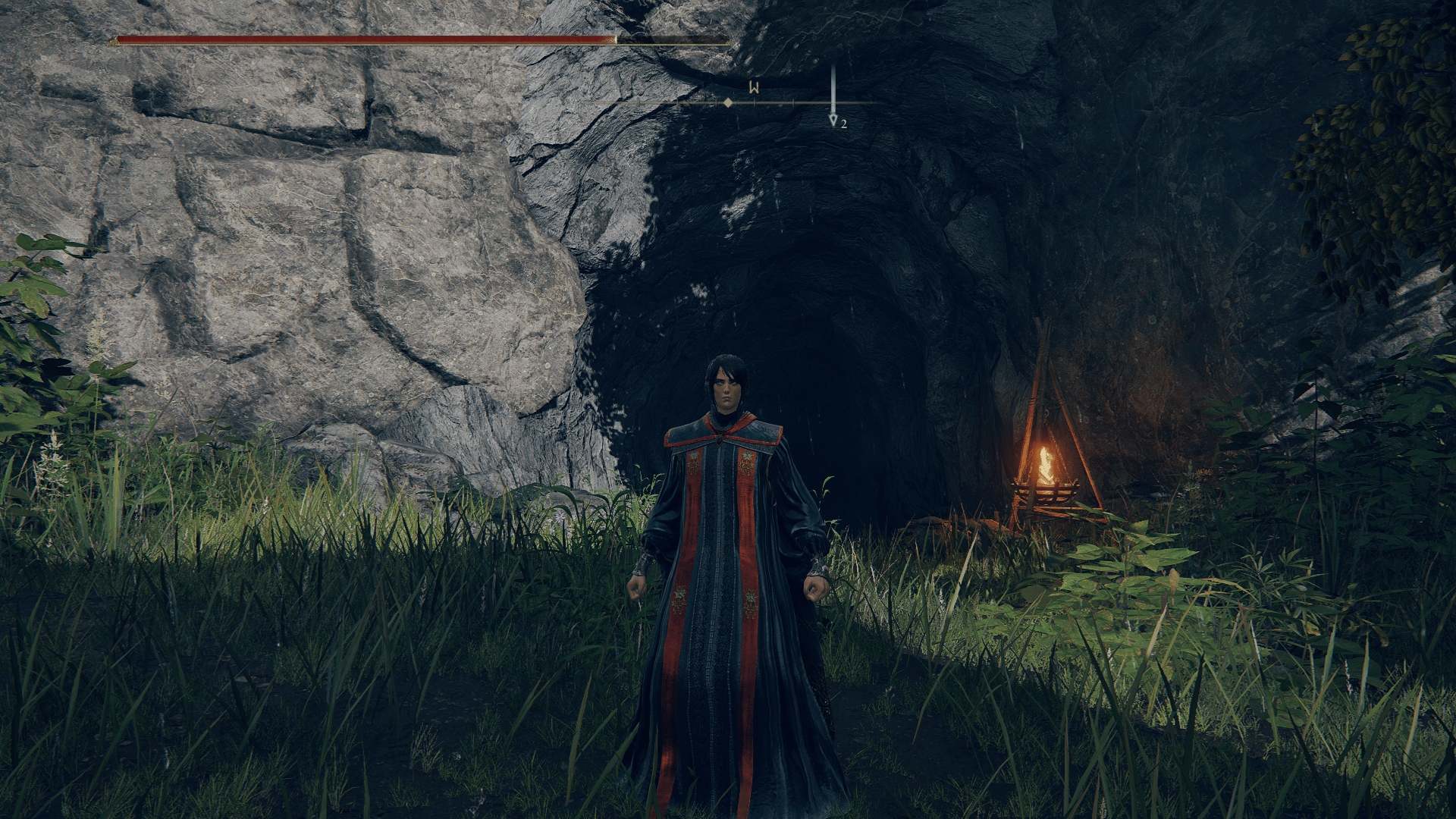 Standing in front of the Murkwater Cave.