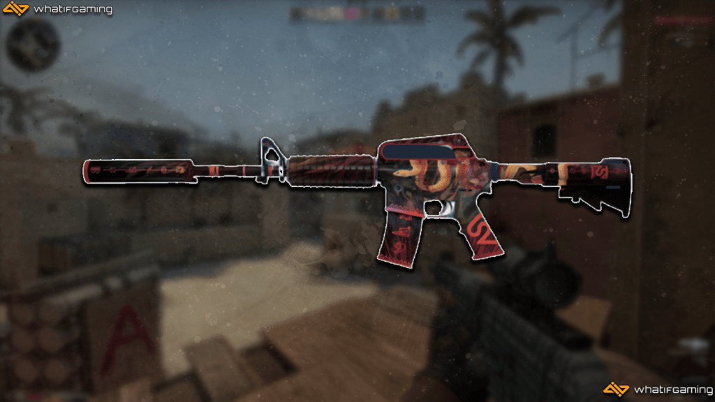 An image featuring the M4A1-S Welcome to the Jungle weapon skin in CS:GO.
