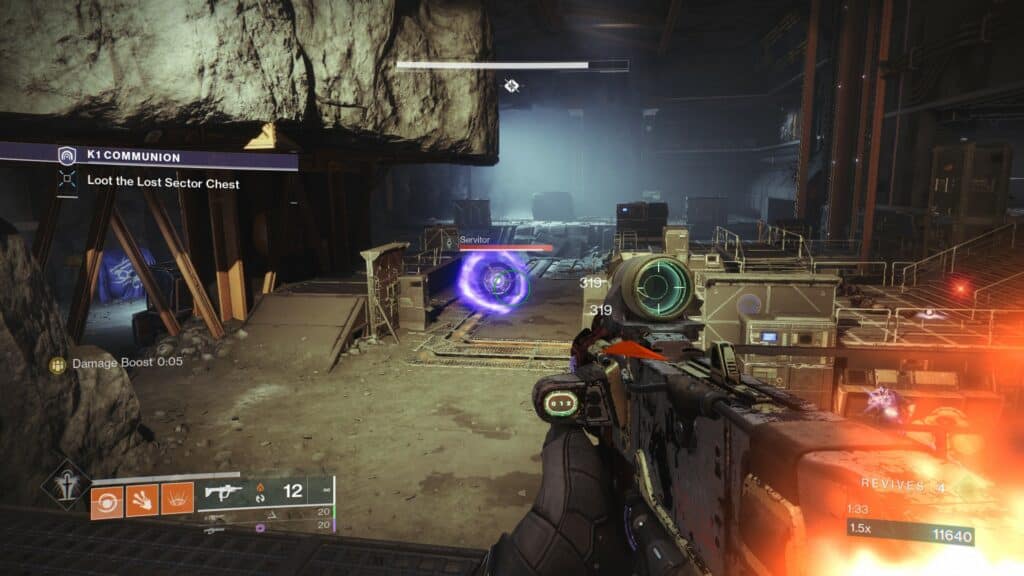 Destiny 2 K1 Communion Lost Sector guide - Void shield on Servitor.