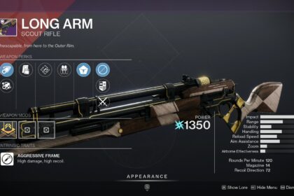 Destiny 2 Long Arm god roll in collections.