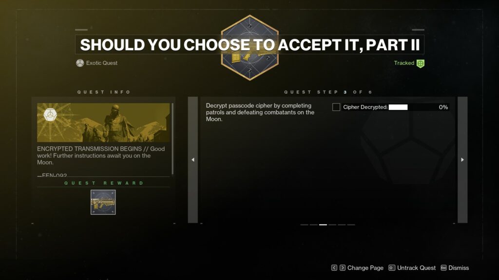 Destiny 2 Pressurized Refit quest - Should You Choose to Accept it Part 2 step 3.