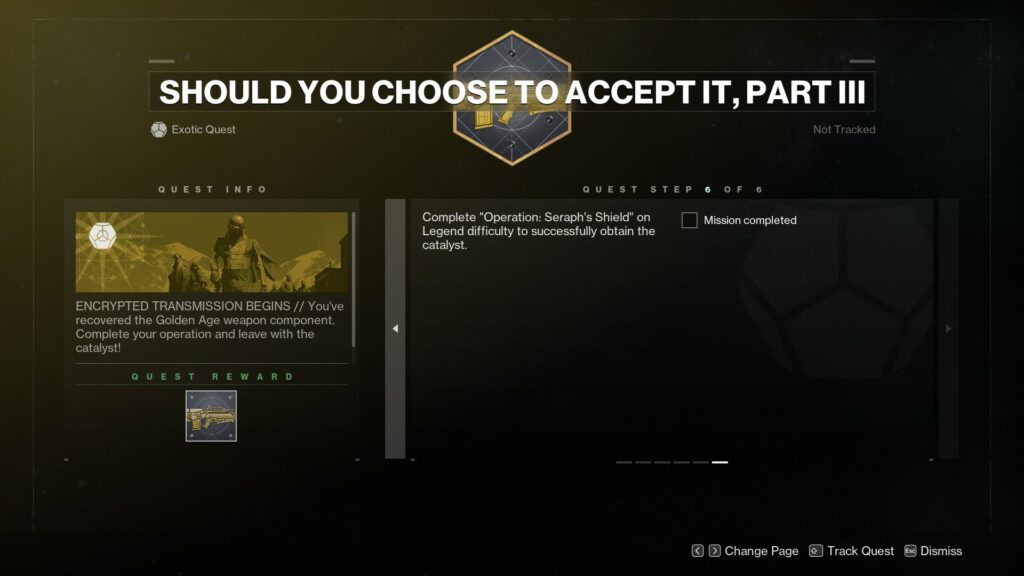 Destiny 2 Outlaw Refit quest - Should You Choose to Accept it Part 3 step 6.