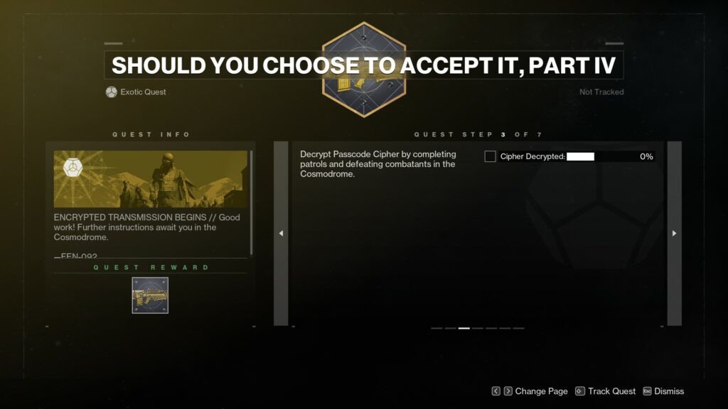 Destiny 2 4-Timer Refit - Should You Choose to Accept it Part 4 step 3. 