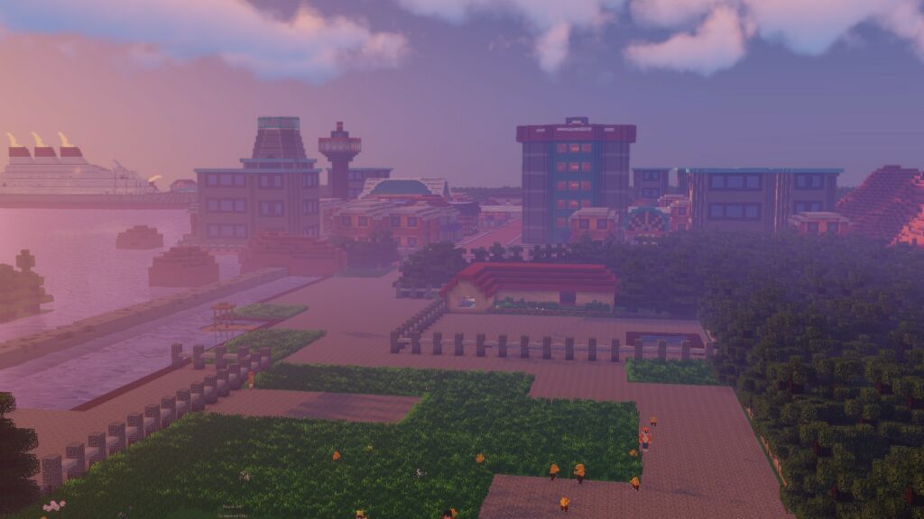 La ville de Johto à Minecraft