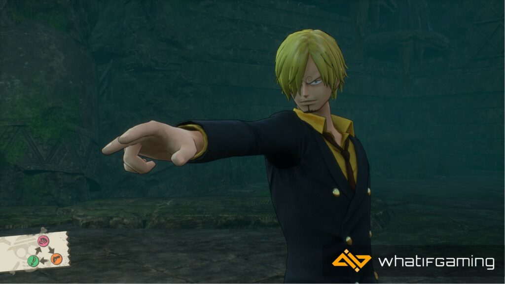 Sanji taunting an opponent.
