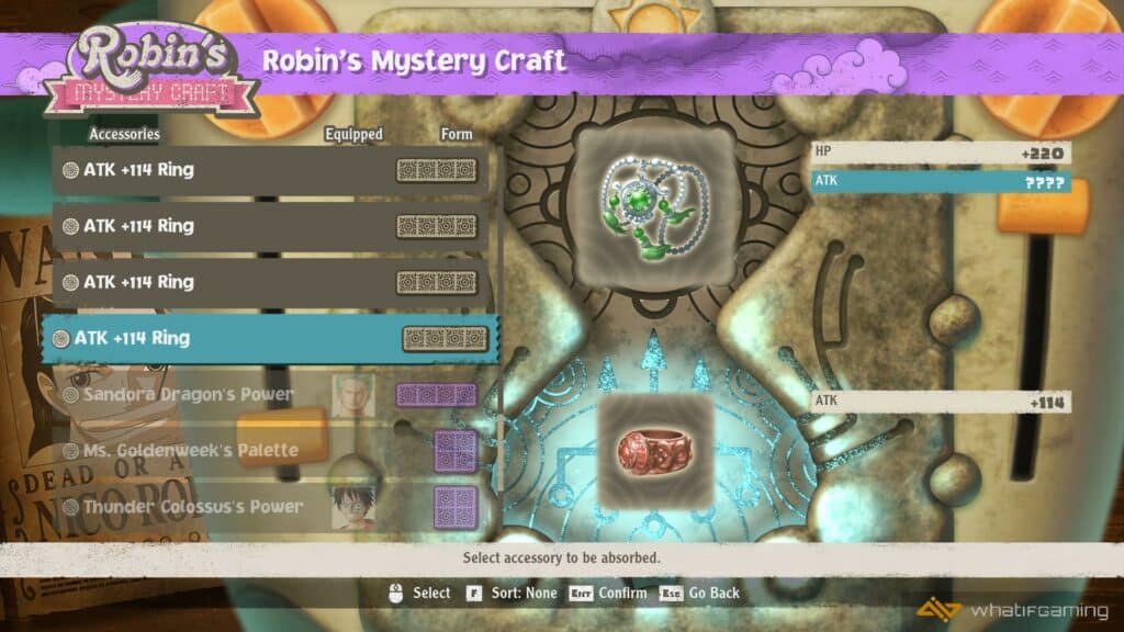 Robin's Mystery Craft Screen