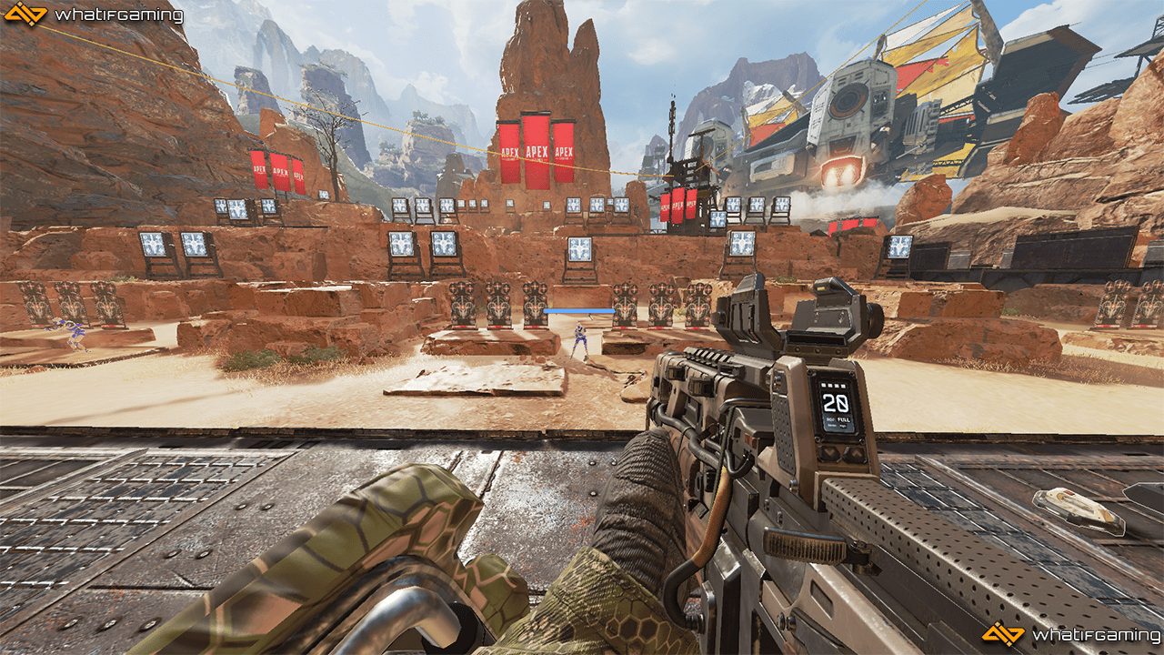 Showing what 110 FOV looks like in Apex Legends.