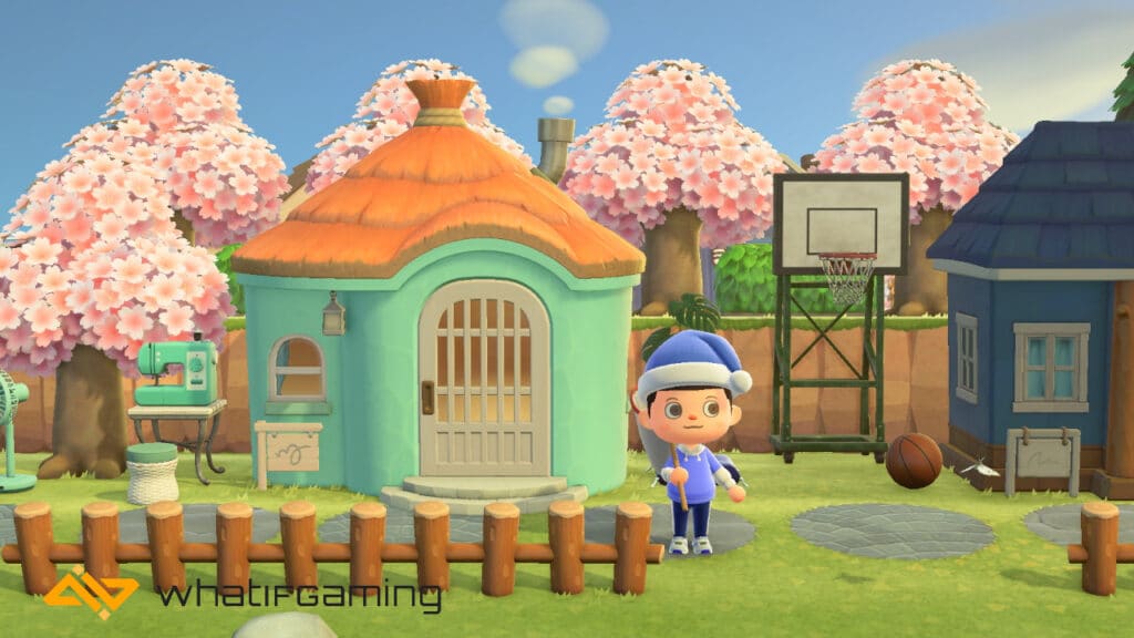Cherry blossom trees, featured during spring in Animal Crossing.