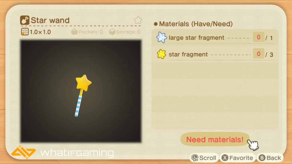 What does the star wand do in Animal Crossing