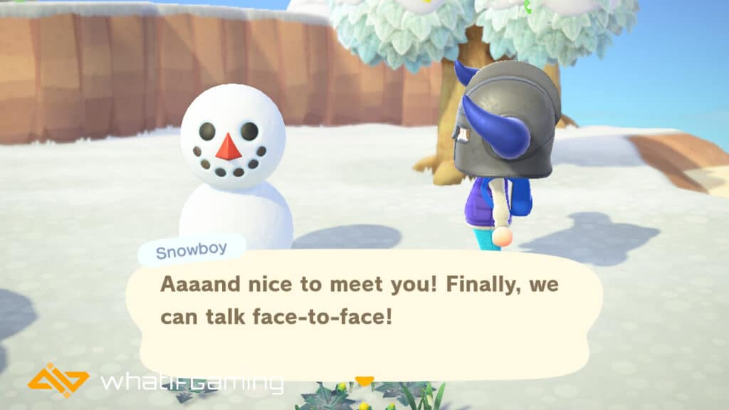 A perfect snowboy in Animal Crossing