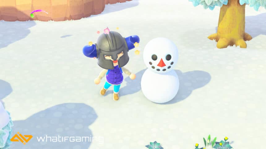 How to make a snowman in Animal Crossing